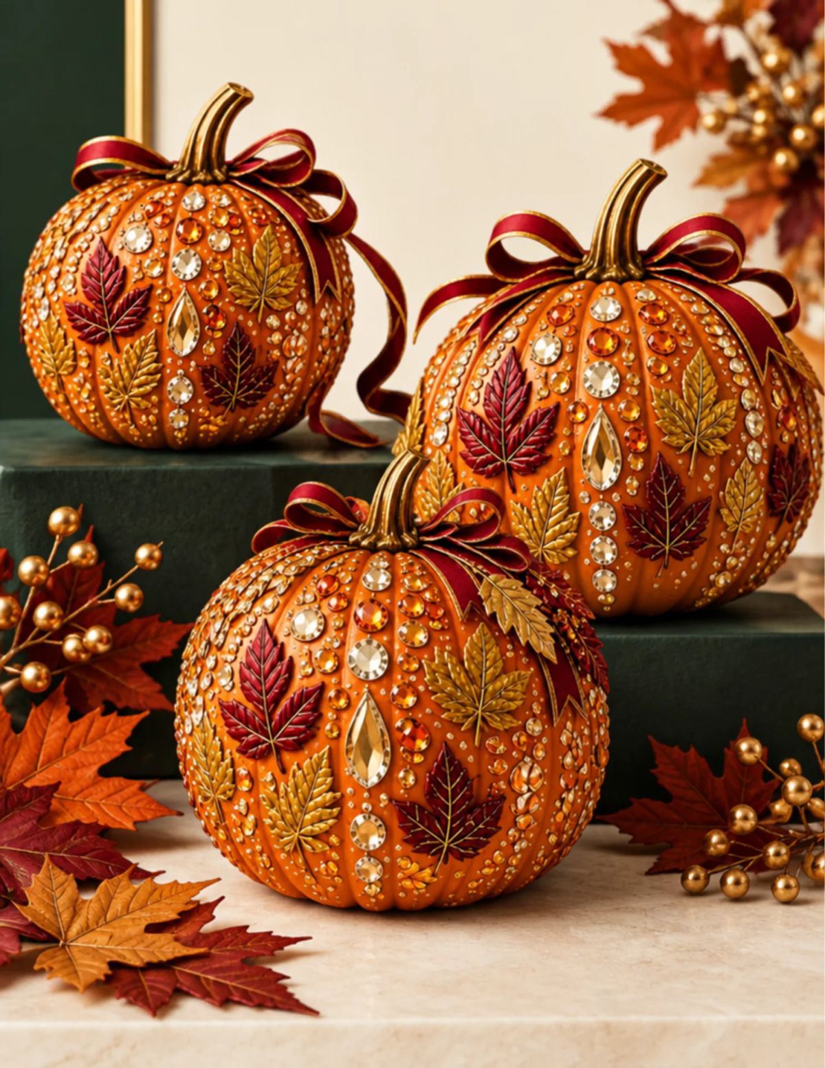 Your Creative Seat Includes A white decorative pumpkin lantern ready for your design Full access to the Fall Bling Bar rhinestones, leaves, color, paint, stickers, ribbon, and seasonal details A g